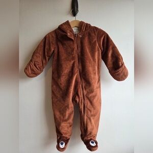Carter's Brown Fleece Footed One Piece